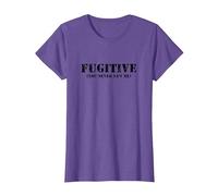 Fugitive - You Never Saw me - Funny Sarcastic Humor T-Shirt, Women, Purple Heather, Medium
