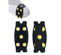 FUGLUS 1 Pair Climbing Crampons 10 Studs Ice Grips Crampons Non-Slip Ice Traction Cleats Slip-on Ice Crampons Stretch Winter Sports