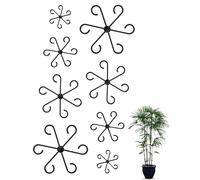 FUGLUS 8 Perennial Plant Clips Plant Support Clips, Stem Holder Plant Holder, for Garden Monarch and Taro Flowers, Tomato Hydrangeas (Black)
