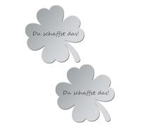 FUGLUS Du Schaffst Das Glücksbringer, Four Leaf Clover Lucky Charm Exam, Lucky Charm Operation Gifts Exam Contents Good Luck Caring Gift for Family World Children's Day