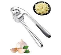 FUGLUS Professional Garlic Press with Maximum Leverage for Garlic and Ginger Without Peeling, Robust Design and Dishwasher Safe for Easy Cleaning and Durability