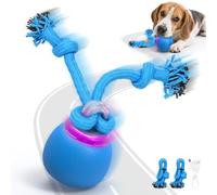 FUGODIWI Interactive Dog Toys Ball, Moving Dog Toy for Boredom, Automatic Rolling Ball, Motion Activated Automatic Toys for Puppy/Small/Medium Dogs, USB Charging, Birthday for Dogs (Blue)