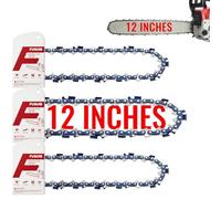 FuGuiB 12 Inch Chain Saw Chains 3-Pack, 30cm 1.1mm 1/4" LP 64 Drive Links | Compatible with STIHL MSA 120 C, MSA 140 C, MSA160C, MSA200C, Chains for Chainsaws for Gardening and Woodworking Cuts