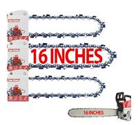 FuGuiB 16 Inch Chain Saw Chains 3-Pack, 40cm 1.3mm 3/8" LP 55 Drive Links | Compatible with STIHL MSA 220 C (16 inch/40 cm Chainsaw Bar), Chains for Chainsaws