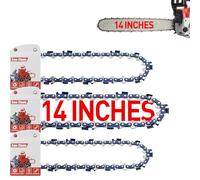 FuGuiB 3-Pack Chainsaw Chain for 14 Inch (35 cm) Bar, 52 Drive Links, .043" Gauge, 3/8" LP, Low-Kickback Chains for Chainsaw, Compatible with Makita/Bosh/Einhell/Karcher/Husqvarna