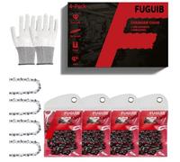 FUGUIB 4-Pack 16-Inch Saw Chains 3/8'' 1.3 mm 56 Links 40 cm Bar, Chains for Chainsaws, Replacement Chainsaw Chain, Compatible with Husqvarna 455 Rancher, 460 Rancher, Makita XCU04PT1
