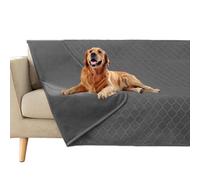 fuguitex Waterproof Dog Blanket Bed Cover Dog Crystal Velvet Moroccan Fuzzy Cozy Plush Pet Blanket Throw Blanket for Couch Sofa(68 * 82 inch, Dark Grey+Grey)