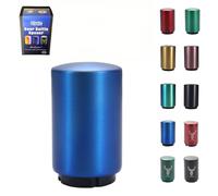 FUGYTVEN Push Down Bottle Opener | Automatic 304 Steel | One-Handed & No Damage | Beer/Soda Cap Remover & Magnet Catcher | Ultimate Gift for Men, Dad, Beer Lovers (Blue)