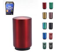 FUGYTVEN Push Down Bottle Opener | Automatic 304 Steel | One-Handed & No Damage | Beer/Soda Cap Remover & Magnet Catcher | Ultimate Gift for Men, Dad, Beer Lovers (Red)