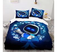 FUHAOLI Bedding Set 135×200cm Bedtime story robot 3D print Pattern single size with 2×50 * 75cm Pillowcase 3 Pcs with zippe for Children teen Soft Lightweigh comforter set#J