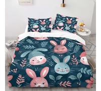 FUHAOLI Bedding Set 200×200cm Bear bedtime story 3D print Pattern Double size with 2×50 * 75cm Pillowcase 3 Pcs with zippe for Children teen Soft Lightweigh comforter set#G