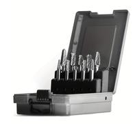 Fuhjythy 1/4 Carbide Burr Kit 1/4 Shank Die Grinding Bit Drill Bit for Metal Rotary Tool File Welding Wood Stone Deburring