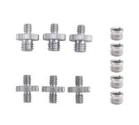 Fuhjythy 1/4 inch 3/8 inch Converter Threaded Screw Adapter Mount Set Camera/Tripod/Monopod/Ballhead/Light Stand
