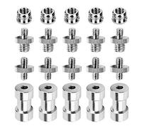 Fuhjythy 1/4 to 3/8 Screw Adapter Converter Threaded Screws Adapter Spigot Screw Mount Set for Camera Tripod Monopod Ballhead Flash Light Stand Shoulder Rig