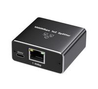 Fuhjythy 1 in 2 Out Gigabit Ethernet Splitter 1000Mbps High Speed RJ45 Network Extension Cable Connector Cat5/5e/6/7/8 Splitte