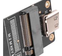 Fuhjythy 1 PCS M.2 to Type-C SSD Enclosure Adapter M2 NVME HDD Enclosure Interposer Board Black