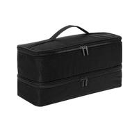 Fuhjythy 1 PCS Universal Double-Layer Carrying Case Portable Storage Case Black Carrying Case