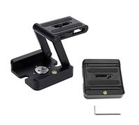Fuhjythy 1 PCS Z Type Tilt Tripod Head Folding Tilt Foldable Convenient Single Quick Release Plate Stand Holder Portable