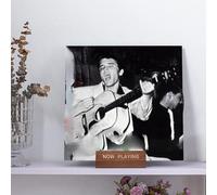 Fuhjythy 1 Piece Wooden Vinyl Record Holder Single CD Stand LP Display Shelf Display Stand