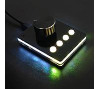 Fuhjythy 1 Set Multimedia Programmable Keyboard for MINI Macro Keyboard Volume Controller (Small White Button)