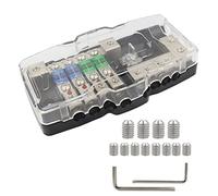 Fuhjythy 1 Set Power Distribution Block Fused Power Distribution Block Fuse Block Car Audio 4 Way MIDI Fuse Block for Auto UTV Boat Stereo Amp