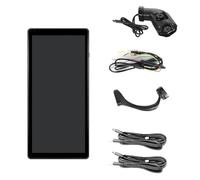 Fuhjythy 10.36inch Car Side View Vertical Monitor for Truck Bus Rearview Mirror Touch Screen 2 Channel DVR IP68 Recorder Left