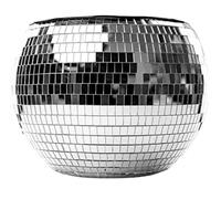 Fuhjythy 10 Inch Disco Ball Ice Bucket Mirror Silver Decor for Cocktail Bar for Partys and Weddings for Beer Cocktail Wine Champagne Cold Drinks