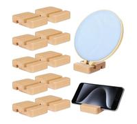 Fuhjythy 10 Pcs Embroidery Hoop Display Embroidery Hoop Wooden Base Holder Embroidery CrossStitch Stand for Embroidery Hoop