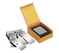 Fuhjythy 100 Pcs Replacement Mat Blades Stainless Steel Mat Cutter Blade for Framing