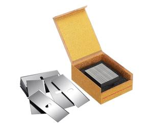 Fuhjythy 100 Pcs Replacement Mat Blades Stainless Steel Mat Cutter Blade for Framing