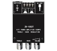 Fuhjythy -1002T Bluetooth-Compatible Amplifier HIFI 2.0 Channel 100Wx2 Audio Module Adjustment Subwoofer Amplifier Board