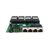 Fuhjythy 100M Reverse POE Fast Ethernet Fiber Switch 4F4E Output 12V Optical Media Converter Ethernet SC PCBA Placa Metro Board