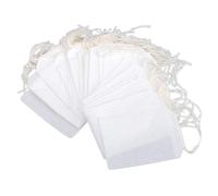 Fuhjythy 100pcs Empty Teabags Environmental food grade filter paper String Heat Seal Herb Loose Tea Bag 5.5 x 7cm