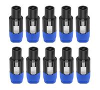 Fuhjythy 10PC 4Pin NL4FC Speaker Connector Ohm Plug Speaker Audio Cable Adapter Twist Lock 4Pin Speakon Female Jack Accessories,A