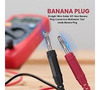 Fuhjythy 10Pcs 4mm Banana Plugs Solder DIY Banana Plug Male Connectors Adapters for Multimeter Test Leads Probes