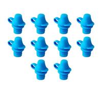 Fuhjythy 10pcs Portable No Spill Silicone Bottle Topper Spout Adapter with Water Leak Proof Topper Spout Blue