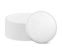 Fuhjythy 12 Pieces Round Sublimation Coasters 4 Inch Sublimation Coasters Blank Non-Slip Round Heat Transfer Coasters for