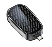 Fuhjythy 1200mAh Portable Solar Power Bank Outdoor Emergency Power Charger Wireless Mobile Power Bank Type-C for Camping