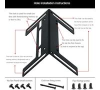 Fuhjythy 120mm RAM Module Cooling Pump Radiator Support Drainage Reservoir Mount Bracket Holder Heatsink Fan Holder Stand Black