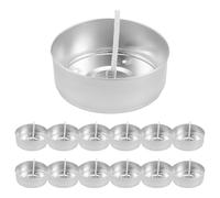 Fuhjythy 150Pcs Aluminum Tea Lights Cups, Tea Making Kit Metal Tea Light Tins with 150 Pcs Candle Wicks Empty Candle for Candle Lovers