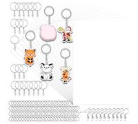 Fuhjythy 151PCS ShrinkyDink Sheets Kit, ShrinkyDink Keychain Kit Plastic Sheet Film Sheets Kit Suitable for DIY/Ring/Craft