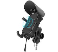 Fuhjythy 15W Wireless Charger USB QC3.0 Fast Charging Bike Smartphone Holder 360° Phone Holder Easy To Use