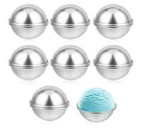 Fuhjythy 16 Pcs Bath-Bomb Molds 6.5cm DIY Metal Bath-Bomb Crafting Mould Bath-Bomb Making Kit Bath-Bomb Soap Making Kit