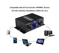 Fuhjythy -170 Audio Power Amplifier Wireless HiFi Stereo Audio Power Amplifier 200W+200W Audio Power Amplifier Audio Power Amplifier with Input