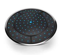 Fuhjythy 1Pcs 25Cm Plastic Round Shape Rainfall Powered Shower Room Top Shower Roof Head Nozzle Cabin Accessories