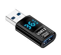 Fuhjythy 1PCS Digital LED Display USB 3.2 Adapter 10Gbps 36-60W Power Meter Tester Smart Chip Data Transmission USB C Extension C