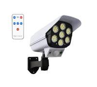 Fuhjythy 1PCS Outdoor Solar Ligths 77Led PIR Motion Sensor Lamp Simulation Camera Solar Wall Light Waterproof Garden Decor Lights