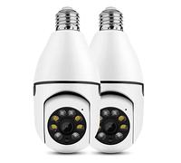 Fuhjythy 2.4G WiFi Light Socket Security Cameras Wireless Light Bulb Security Camera 360 Degree Indoor Wireless Wifi Camera Full HD 1080P Wireless Security Camera