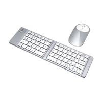 Fuhjythy 2.4g Wireless Bluetooth Keyboard and Mouse Set TYPE-C Charging Suitable for Mobile Phones and Tablets Folding Keyboard B