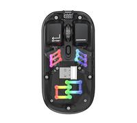 Fuhjythy 2.4G Wireless Bluetooth Mouse BM200 Dual-Mode Mouse Transparent Gaming E-Sports Computer Office Mouse A